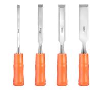 4Pcs Wood Chisel Set Carbon Steel Woodworking Tool with Beveled Blade 6/12/18/24mm Sturdy Carpenter Hand