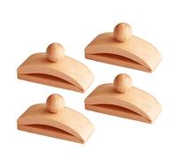 4pcs Wood Quilt Wall Hanger, Modern Rustic Style, 4 Hooks, 33kg Capacity, For Quilt, Tapestry, Rug, Fabric Crafts, Decoration