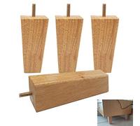 4pcs Wood Sofa Legs,Reliable Wooden Furniture Legs,Square Tapered Cabinets Legs,M8 Bolts Sofa Feets Replacement Legs,for Armchair,Cabinet,Dresser,Sofa,Coffee Table,TV Cabinet(18cm/7in)