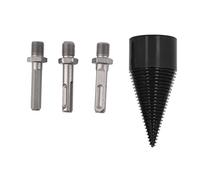 4Pcs Wood Splitter Drill Bits, Firewood Drill Bits, High - Hardness 45 Steel Log Splitting Drill Bit with Nonslip Grooved Design for Electric Drill, Impact Drill, Hammer