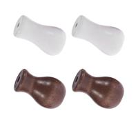 4pcs Wooden Blind Cord Knob Pulls for Plastic Shades and Bamboo Blinds | Brown or White Finish, Smooth Surface, Comfortable to Hold, Simple Installation, Suitable for Hotels, Property Managers