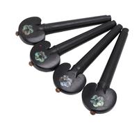 4PCS Wooden Cello Pegs, Ebony Cello Pegs for 4/4 3/4 Size Instrument, Replacement Set for Violoncello with Accurate Design, Long Service Life, Easy Installation