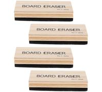 4pcs Wooden Chalk Board Eraser Lightweight Bamboo Blackboard Cleaner