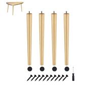 4PCS Wooden Furniture Legs 20cm 30cm 40cm 50cm 70cm Heavy Duty Sofa Legs Table Legs Wood Color Straight(50cm/20in)