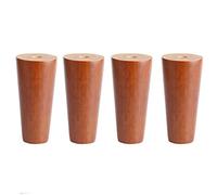 4pcs Wooden Furniture Legs,M6 M8 M10 Table Legs,Walnut Color Cabinets Feet,Sofa Feets,Oak Furniture Feet,Replacement Legs,for Sofas Stools DIY Desk,Stand,Bench,Coffee Tables Feet(M612cm/4.7in)