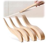 4Pcs Wooden Silicone Tool Sticks Set, Reusable Mastic Tool for Perfect Sealant Lines, Professional Smoothing & Finishing Sticks for Bathroom, Kitchen & DIY Home Improvement(5/8/10/15 mm)