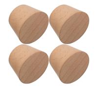 4pcs Wooden Ski Snowboard Rack for Wall Mount Vertical Display Winter | Beechwood Solid Build, Adjustable Brackets, Hardware Included, Garage Wall Use, Minimalist Khaki Finish