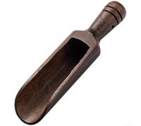 4Pcs Wooden Spice Scoops 12cm Salt Pepper Spoon(dark brown)