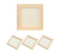 4pcs Wooden Square Picture Frame for Clay Art, 20x20cm