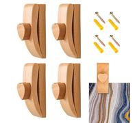 4pcs Wooden Tapestry Tongs Wall Hooks - Tapestry Wall Hanging Art Decorative Tapestrys Hanger Clips for Quilts Walls Décor Bedroom Living Room Display with Screws