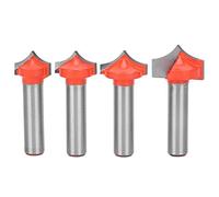 4Pcs Woodworking Router Bits Set, 8 Shank Sharpen - Nosed Engraving Machines Milling Cutter, Tungsten Steel Router Bits for Woodworking Machine Tools and Engraving Machines, Includ