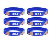 4PCS World Cup Bracelet【HD Printing】【Lightweight】【Skin Friendly】 American Flag Bracelet，USA-1