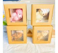 4Pcs Worry Bear in A Box, My Little Pocket Hug Bear, ATeddy Bears with Knitted Hat, Stuffies with Inspirational Card and Raffia, Get Well Soon Gifts for Kids, Positive Gifts for Women