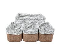 4pcs Woven Cube Storage Bins for Nursery Shelves Green