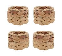 4pcs Woven Napkin Rings Rustic Braided Napkin Holders Serviette Buckles for Dinning Table Decor