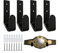 4Pcs Wrestling Championship Belt Wall Mount Display Case, Belt Horizontal Wall Mount Organizer Display Holder Title Belt Organizer for Wall Decor