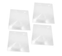 4pcs X Rectangular Page Magnifier Sheet for Reading Books and Cards