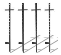 4pcs Yard Sign Stakes, 46in Premium Heavy Duty Metal Stakes T-Bar Yard Sign Holder Posts for Outside Lawn Bar Parking Lot Estate Garage Sale Holiday Graduation Events(Black)