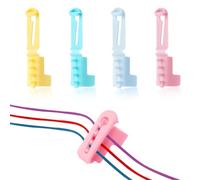 4pcs Yarn Guide Ring Crochet Knitting Tool, 4 Colors Finger Holder Crochet Ring Plastic Yarn Guide Tension Rings with Adjustable Open Yarn Separated Supplies for Crocheting DIY Crafts Stuff Accessorie