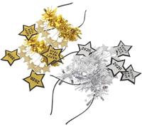 4Pcs Year'S Decorative Headband Tinsel Headband Silver, Sparkling Crystals Decoration, Sturdy Alloy Frame, Skin-Friendly Smooth Edges, Lightweight Secure Fit, Wedding Ceremony