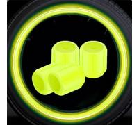 4Pcs Yellow Luminous Tire Valve Caps Car Motorcycle Glowing Hub Cover Wheel Styling Tool Tire Valve Car Car Accessories, Valve Caps, Accessories and Parts