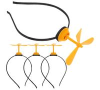 4pcs Yellow Plastic Propeller Headband Cute Hair Hoop