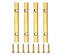4Pcs Yootones 48mm Metal Guitar String Retainer Bar with screws replacement Compatible with Floyd Rose Tremolo Style Electric Guitar (Gold)