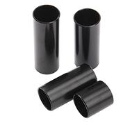 4Pcs Yootones Guitar Slides Kit 28mm/51mm/60mm/70mm Stainless Steel Slides Accessories Compatible with Electric Guitar (Black)