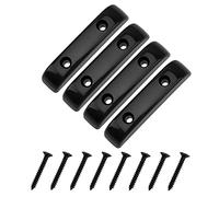 4Pcs Yootones Plastic Thumb Rest Thumbrest Compatible with Precision Fender Bass Jazz Bass Guitar (Black)