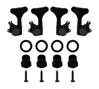 4Pcs Yootones Sealed Bass Tuning Pegs Machine Heads 2R2L for Electric Bass Tuners Replacement Parts (Black)