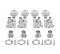 4Pcs Yootones Ukulele Tuner Tuning Pegs Keys 2L2R Machine Heads Set Compatible with 4 String Ukulele Guitar (White Pearl)