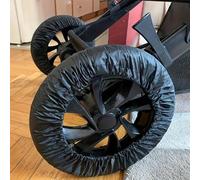 4pcs Young Stroller Wheel Covers Cart Wheel Tire Protectors Accessories | Noise Reducing Anti-Scratch Polyester Dust-Proof, Easy to Clean for Home Entrance Use, Outdoor Return, Dust-Proof Travel Gear