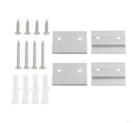 4pcs Z Type Clamps Aluminum Alloy for Secure Wall Mounting of Heavy Mirrors Headboards and Framed Art Hardware Kit