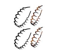 4Pcs Zigzag Headband Headband with Teeth Tooth for Women Girls Plastic Wavy Comb Zig Zag Black Plastic Tooth Hair Comb Hair Accessories