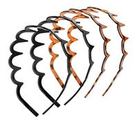 4PCS Zigzag Headbands Comfortable Fit Trendy Wavy Headband with Teeth Non-pinching Flexible Headbands for Women Ladies Girls