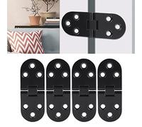 4Pcs Zinc Alloy Black Door Flap Hinges, Sewing Machine Table Folding Flip Top Hinge, Cabinet Door Hinges Cabinet Hardware Accessory