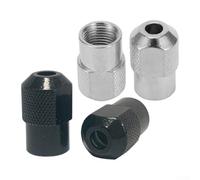 4pcs Zinc Alloy Chuck Nut For Mini Drill M8 X 0.75mm Thread Rotary Tool Accessories For Easy Install Grinding Head Holder Black And Silver Set