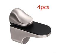 4PCS Zinc Alloy Glass Shelf Brackets Adjustable and Wall Support Solution (Silver )