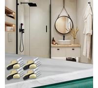 4PCS Zinc Alloy Glass Shelf Brackets Adjustable Design for Stylish and Sturdy Wall Mounting Solutions (gold)