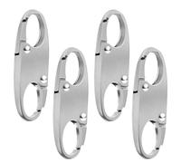 4Pcs Zipper Clips, Detachable Zipper Locks for Backpacks Double Opening Zip Lock Anti Theft Bag Locks Clips for Travelling Camping Hiking Outdoor (Silver)