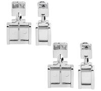 4Pcs Zipper Foot for Sewing Machine-2 Small & 2 Large Presser Feet,Universal Household Sewing Accessories,Compatible with Brother, Singer, Janome & Other Low Shank Machines