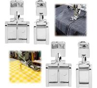 4Pcs Zipper Foot for Sewing Machine,Universal Household Sewing Accessories,Invisible Durable Zipper Foot,Compatible with Brother, Singer, Janome & Other Low Shank Machines