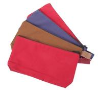 4pcs Zipper Pencil Bag Large Capacity Canvas 25cm X 13cm X 5cm Pouch