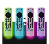 4pcsFire Stick Remote Cover, Glow in The Dark Protective Sleeves with Wrist Lanyard, Secure Grip Design for Fire TV Stick 4K Max and Alexa Voice Remote Enhanced, Compatible with Multiple Device Model
