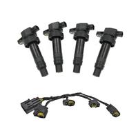 4piece 27301-2B010 27350-2B000 Ignition Coil With Extension Wire For Hyundai For Kia Motor 10-11 For Kia For Soul 1.6L Motorbike Ignition Coil Pack(4pcs and Wire)