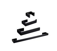 4Piece Bathroom Accessory Set: Towel Rack Toilet Paper Holder Toothbrush Holder and Towel Bar - Stylish Bathroom Essentials for Modern Homes