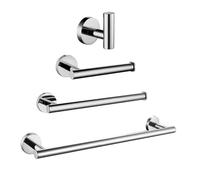 4Piece Bathroom Hardware SetWall Mount Bath Accessories Kit with Mirror Durable and Stylish Bathroom Organization for Modern Home Décor