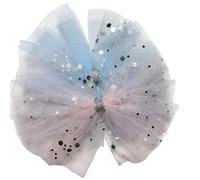 4Piece Big Size Glitter Gauze Mesh Hair Clip Cute Hairpin Princess Barrette Bows Accessories for Headwear(Color5)