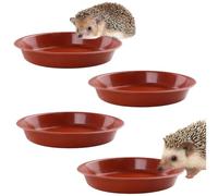 4Piece Hedgehog Feeding Station,Hedgehog Food Bowl Set for Small Pets,Hedge Hog Feeding Bowls Outdoor Wildlife Garden Dishes 16cm Wide,Low-Profile 2cm Deep Design,Encourages Natural Foraging Behaviour