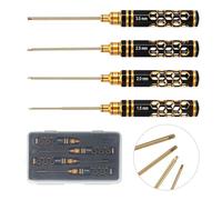 4Piece Hexagonal Screwdriver Set Precisions Tip 1.5/2/2.5/3.0mm Allen Wrench for Remote Control Vehicle Assembly Repair Screwdriver with Honeycombs Grip